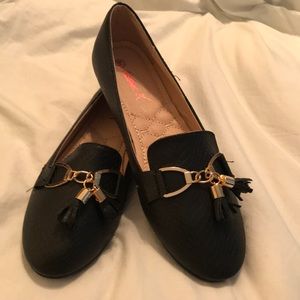 Black loafers